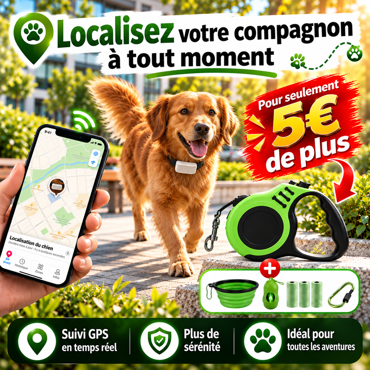 Collier GPS pour chien – Wouf'Track™