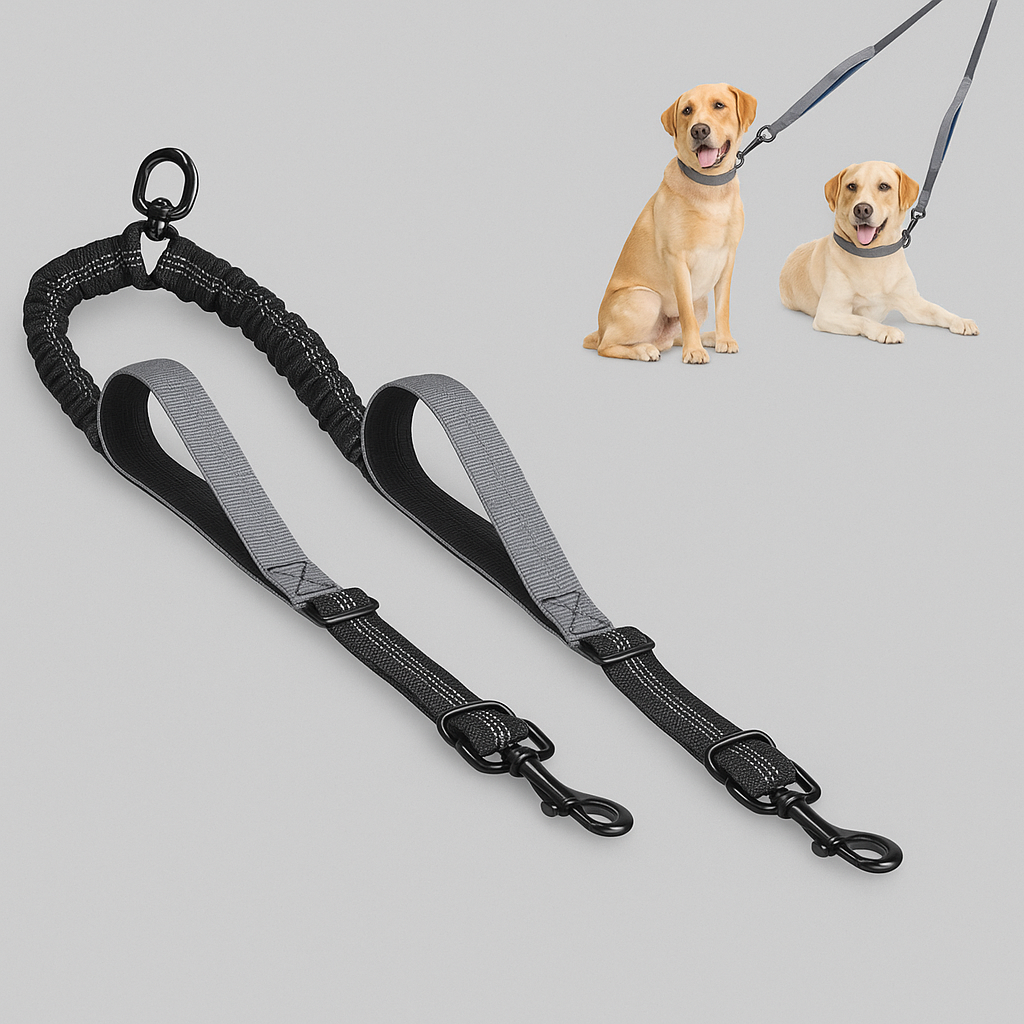 Double laisse pour chien - DoubleDog™