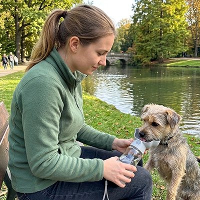 Gourde Chien bord de l'eau