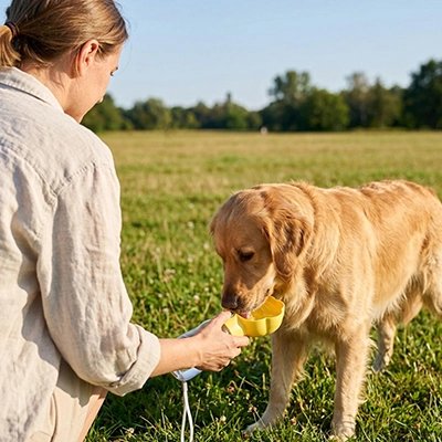 Gourde Chien jaune golden retriver