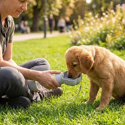 Gourde Chien patte grise