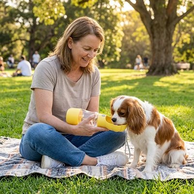 Gourde Chien patte jaune