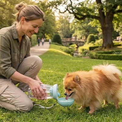 Gourde pour Chien chihuahua qui boit