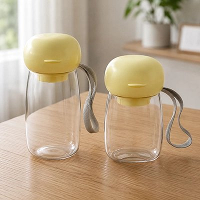 Gourde pour Chien deux jaunes sur une table