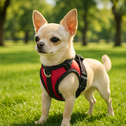 harnais chien anti traction taille petit beige