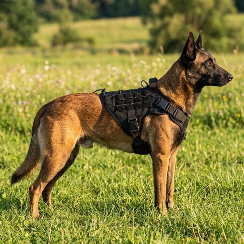 Harnais chien noir berger allemand