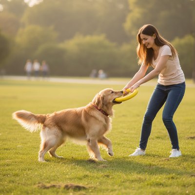 Jouet chien jaune