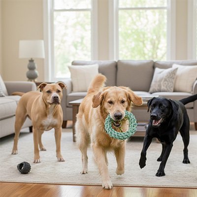 Jouet indestructible pour Chien trois chiens