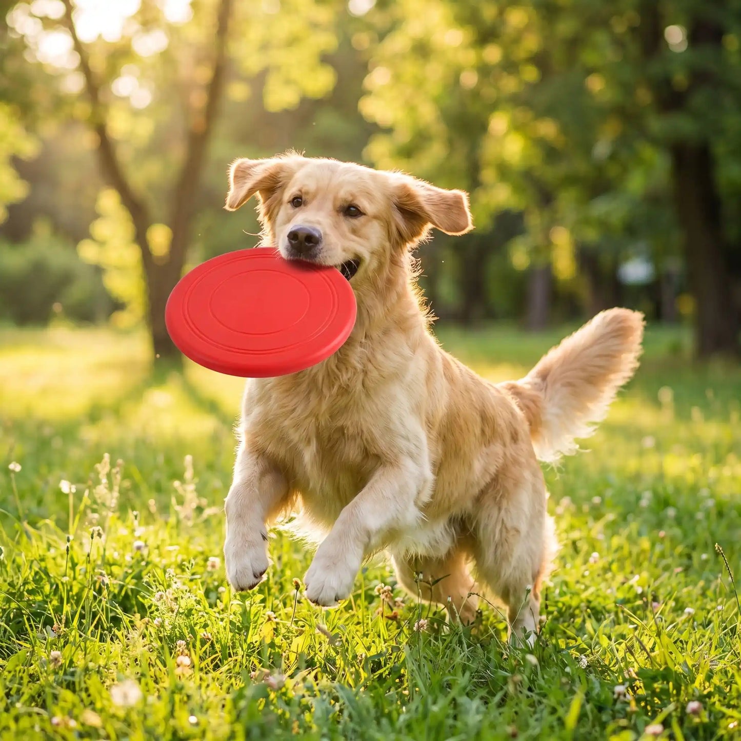 jouet pour chien frisbee rouge