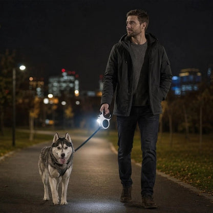 Laisse Chien homme avec son husky