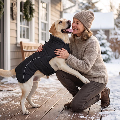 manteau imperméable pour chien heureux
