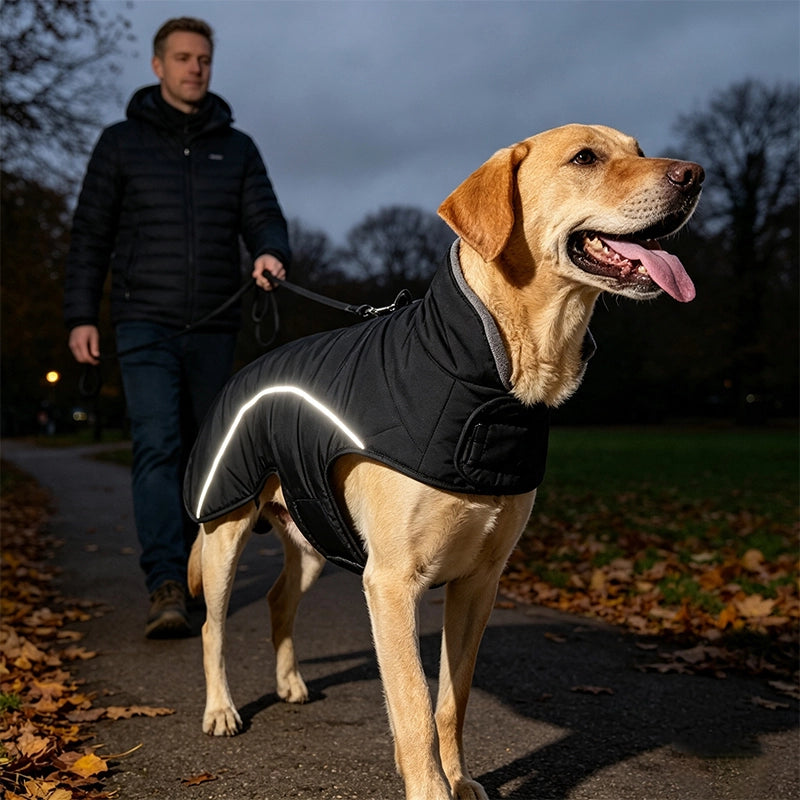 manteau imperméable pour chien nuit