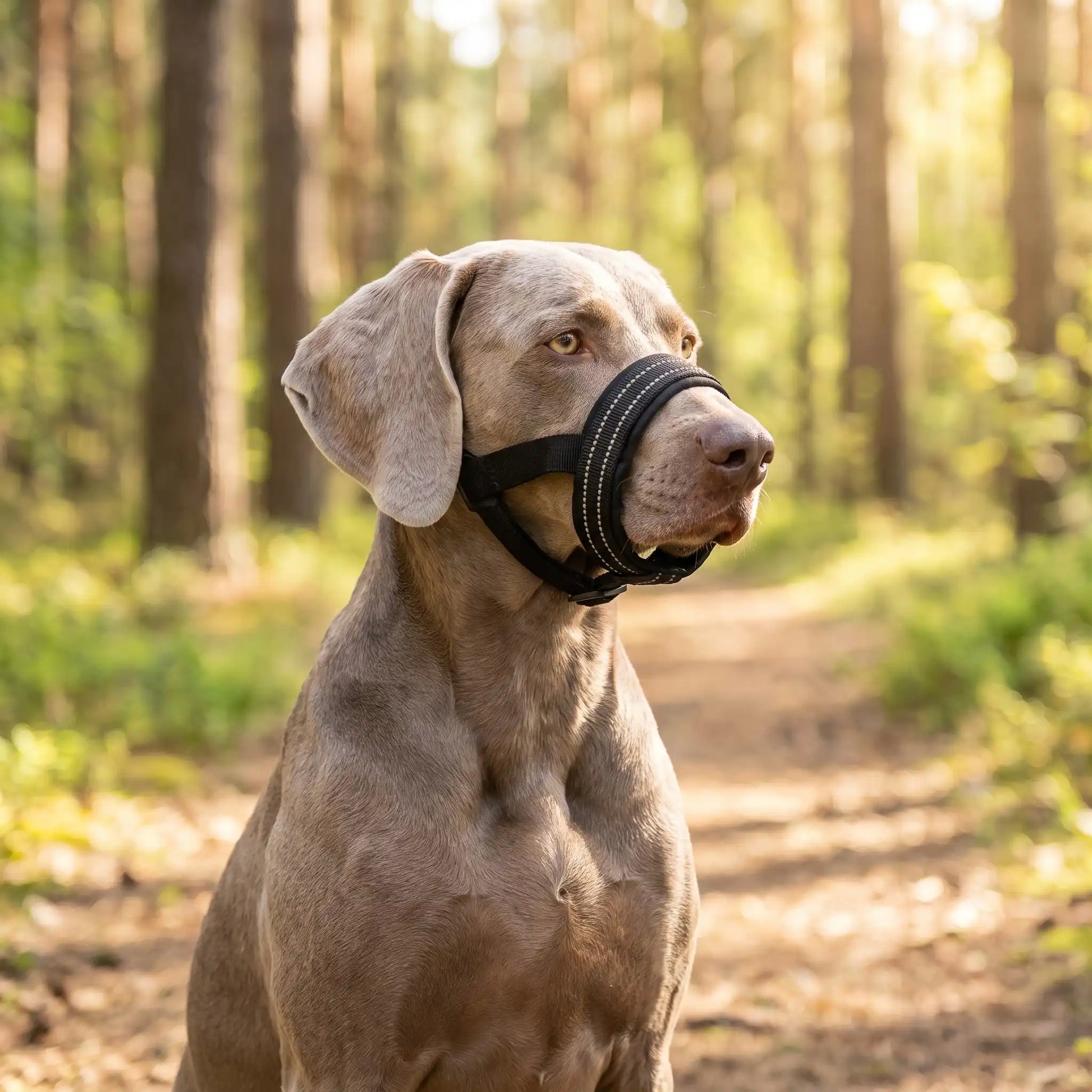 mesulière chien weimaraner noir