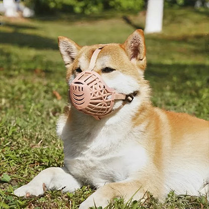 Muselière pour chien beige