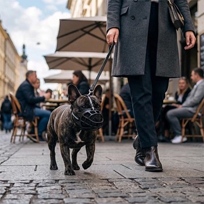 Muselière pour chien bouledogue francais