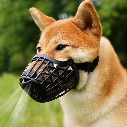 Muselière pour chien noir shiba